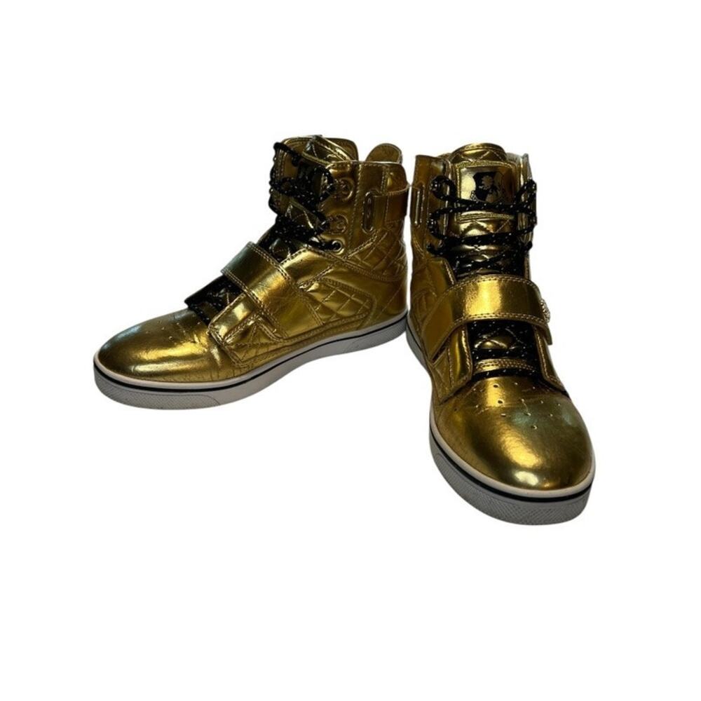 Vlado Atlas High Top Women's Gold Metallic Lace Up Fashion Sneakers Shoes Size 8 - Picture 6 of 15